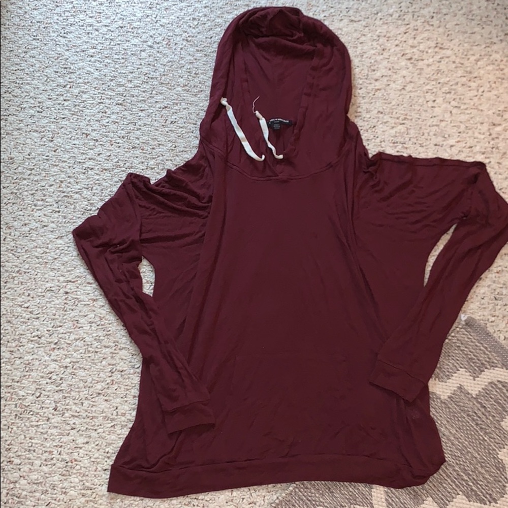 Maroon Loose Fitting Brandy Melville Sweatshirt